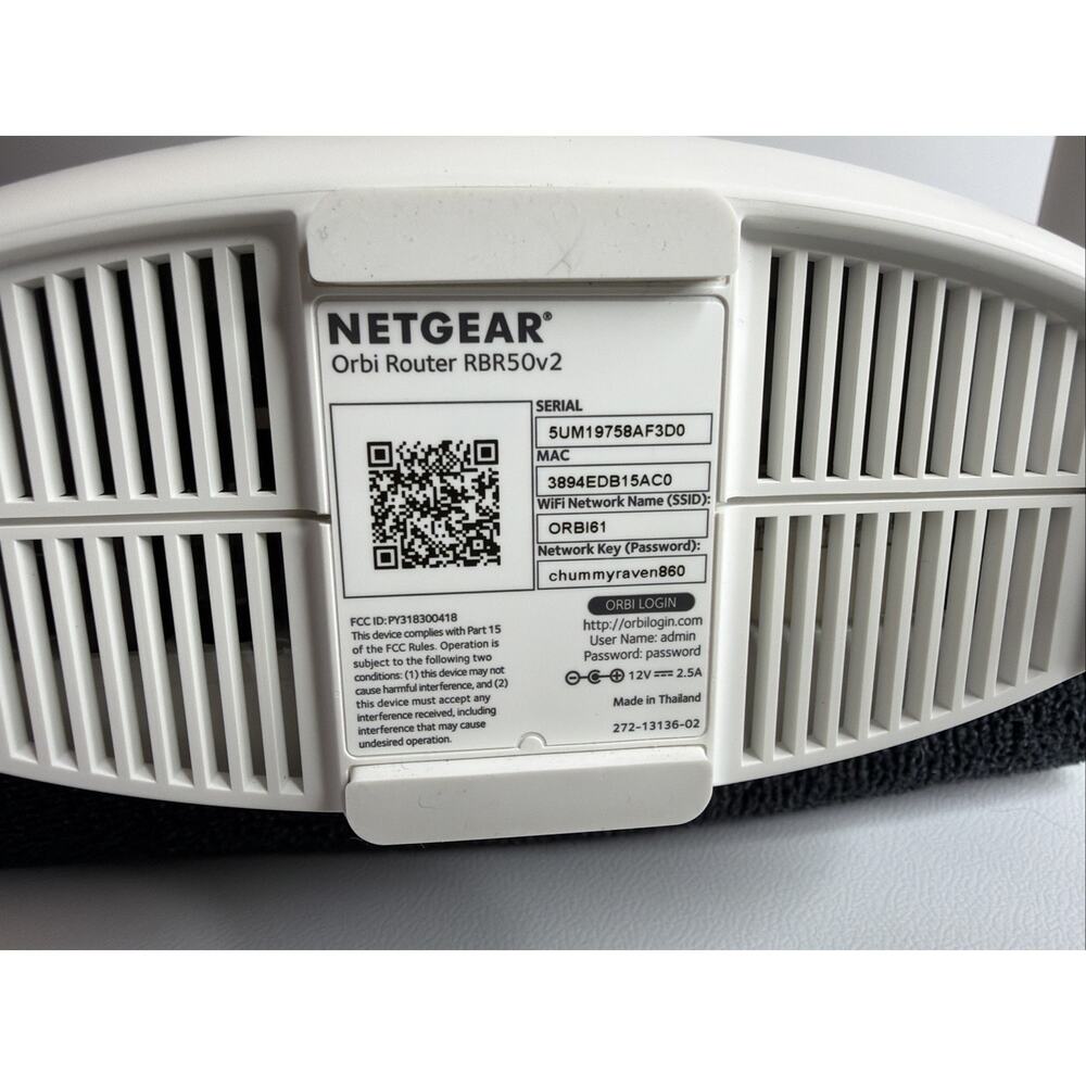 NETGEAR Orbi WiFi 6 Cable Modem Router+Satellite Extender, RBR50v2, AX4200 - Picture 7 of 8